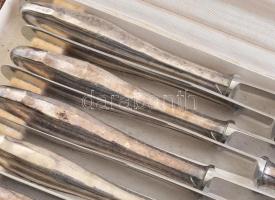 12 személyes ezüstözött évőkészlet, 2 dobozban, jelzett, szép állapotban