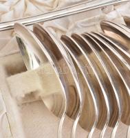 12 személyes ezüstözött évőkészlet, 2 dobozban, jelzett, szép állapotban