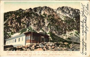 1900 Tátra, Vysoké Tatry; Ferenc József csúcs, Sziléziai ház. Cattarino S. 132./ Sliezsky dom, Stít Frantiska Jozefa / rest house, mountain peak