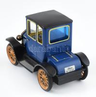 Schuco Ford Coupe T. 1917. Régi fém játékautó, kulccsal, működik, eredeti sérült dobozzal. m: 11 cm