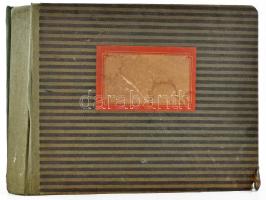 cca 1900 Fogorvosi kezelések nyilvántartó könyve. Korabeli haránt-alakú félvászon-kötés, kopott, fol...