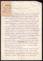 1932 Gyöngyössolymos, Oláh Andor gépelt levele Károlyi Gyula miniszterelnökhöz, benne "községi ...
