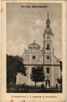Dobóruszka, Ruská; Római katolikus templom új homlokzata / Catholic church (fl)