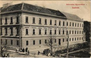 1909 Szatmárnémeti, Szatmár, Satu Mare; Református főgimnázium. Cseplák Bálintné kiadása / Calvinist school (EK) + PANYOLA POSTAI ÜGYN.