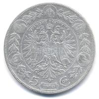 Ausztria 1900. 5K Ag "Ferenc József" T:3 
Austria 1900. 5 Corona Ag "Franz Joseph&qu...