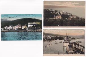 Abbazia, Opatija; 3 db régi képeslap / 3 pre-1945 postcards