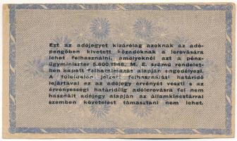 1946. 10.000.000AP vízjeles papíron, fordított címerrel T:III 
Adamo P54