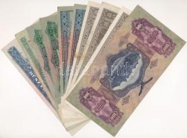 10db-os Pengő- és Forint bankjegytétel T:III,III- közte szép papír