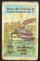 1928 MFTR személyhajójáratok menetrend, térkép