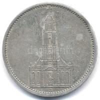 Német Harmadik Birodalom 1935A 5M Ag "Garnisonkirche" T:2,2- patina German Third Reich 1935A 5 Reichsmark Ag "Garnisonkirche" C:XF,VF patina Krause KM#83