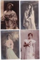 P. Márkus Emilia színésznő - 8 db régi képeslap