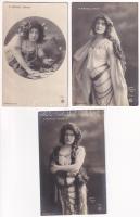P. Márkus Emilia színésznő - 7 db régi képeslap