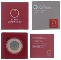Ausztria 2014. 25E Ag-Nb "Evolúció" eredeti tokban, tanúsítvánnyal T:BU Austria 2014. 25 E...