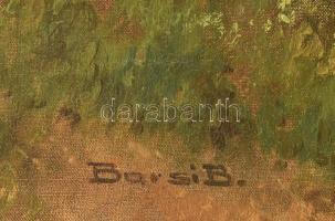 Barsi B jelzéssel: Hazafelé. Olaj, vászon. Dekoratív fakeretben. 75×100 cm. KIZÁRÓLAG SZEMÉLYES ÁTVÉ...