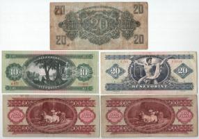 1944. 20p + 1930. 20p + 1932. 50p + 1930. 100p + 1945. 1000p + 1962. 10Ft +1980. 20Ft + 1957. 100Ft ...