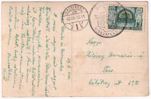 1940 Nagyvárad, Oradea; bevonulás, Horthy Miklós fehér lovon, Révész utazási iroda üzlete / entry of...