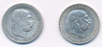 Ausztria 1893-1903. 1K Ag "Ferenc József" (2xklf) T:2,2-
Austria 1893-1903. 1 Corona Ag &...