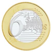 DN "6 Sex Euros" erotikus bimetál zseton d: 30 mm T:PP