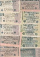 Német Birodalom 1898-tól 162 klf db bankjegy Rosenberg-katalógus szerint rendezve; alszámok, vízjel,...