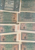 Német Birodalom 1898-tól 162 klf db bankjegy Rosenberg-katalógus szerint rendezve; alszámok, vízjel,...