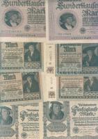 Német Birodalom 1898-tól 162 klf db bankjegy Rosenberg-katalógus szerint rendezve; alszámok, vízjel,...