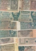 Német Birodalom 1904-től 142 klf db bankjegy Rosenberg-katalógus szerint rendezve; alszámok, vízjel, nyomatkülönbségek, s még sok más szempont alapján, sok jobbal! T:II,II/III,III