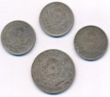 Argentína 1882. 20c Ag + 1883. 10c Ag (3x) T:2,2- patina, ph.
Argentina 1882. 20 Centavos Ag + 1883...