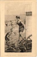 Strandolás / On the beach. Theo Stroefer Sport-Postkarte Ser. 195. Nr. 4. s: Th. Zasche