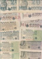 Német Birodalom 1904-től 142 klf db bankjegy Rosenberg-katalógus szerint rendezve; alszámok, vízjel,...