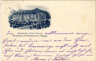 1905 Semmering, Hotel Panhans - Wintersport und Höhenkurort I. Ranges