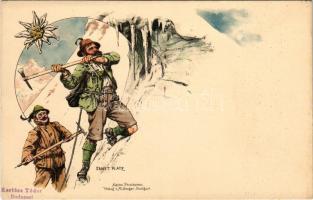 Hegymászók / Mountain climbers, sport. Alpine Postkarten v. M. Seeger s: Ernst Platz