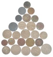 25 darabos vegyes többnyire csehszlovák érmetétel T:vegyes 25 pieces mostly czechoslovak coin lot C:mixed