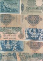 Német Birodalom 1904-től 131 klf db bankjegy Rosenberg-katalógus szerint rendezve; alszámok, vízjel, nyomatkülönbségek, s még sok más szempont alapján, sok jobbal! T:II,II/III,III
