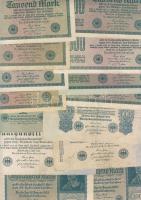 Német Birodalom 1904-től 131 klf db bankjegy Rosenberg-katalógus szerint rendezve; alszámok, vízjel,...