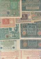 Német Birodalom 1904-től 131 klf db bankjegy Rosenberg-katalógus szerint rendezve; alszámok, vízjel,...