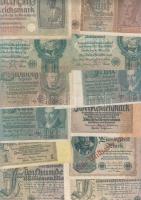 Német Birodalom 1904-től 131 klf db bankjegy Rosenberg-katalógus szerint rendezve; alszámok, vízjel,...