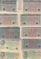 Német Birodalom 1904-től 131 klf db bankjegy Rosenberg-katalógus szerint rendezve; alszámok, vízjel,...