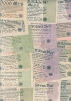 Német Birodalom 1904-től 131 klf db bankjegy Rosenberg-katalógus szerint rendezve; alszámok, vízjel,...