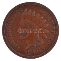 Amerikai Egyesült Államok 1905. 1c bronz Indián fej T:2,2- USA 1905. 1c bronze indian head C:XF,VF Krause KM# 90a