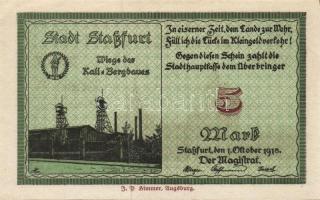 Német Birodalom/Császárság/Staßfurt 1918.10.1. 5M (31x) T:I,I-