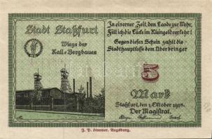 Német Birodalom/Császárság/Staßfurt 1918.10.1. 5M (31x) T:I,I-