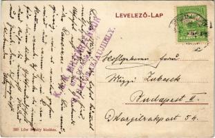 Sátoraljaújhely, Római katolikus főgimnázium a magas heggyel. Lőw Mihály kiadása (EK)