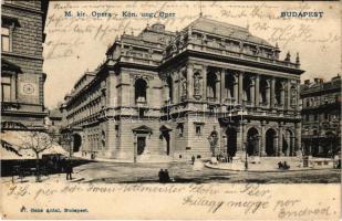 1906 Budapest VI. M. kir. Opera, kávéház, Miskolczy József és Társa üzlete. Ganz Antal 37. (fl)