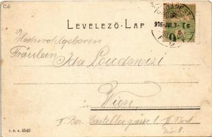 1906 Budapest VI. M. kir. Opera, kávéház, Miskolczy József és Társa üzlete. Ganz Antal 37. (fl)