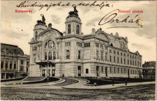 1906 Kolozsvár, Cluj; Nemzeti színház. Fuhrmann Miklós kiadása / theatre