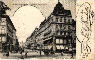 1905 Budapest V. Kossuth Lajos utca, üzletek. Divald Károly kiadása (fl)