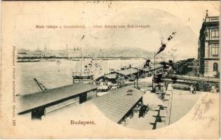 1900 Budapest I. Buda látképe a Lánchídfőtől. Fénynyomat Divald műintézetéből 127. (EK)