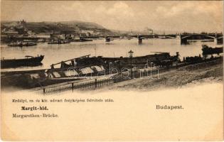 Budapest, Margit híd. Erdélyi cs. és kir. udvari fényképész felvétele után