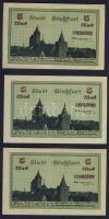 Német Birodalom/Császárság/Staßfurt 1918.10.1. 5M (3x) T:I,I-,II+