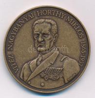 Bognár György (1944-) 1993. "Vitéz Nagybányai Horthy Miklós / Itthon hazai földben" bronz emlékérem (42,5mm) T:1